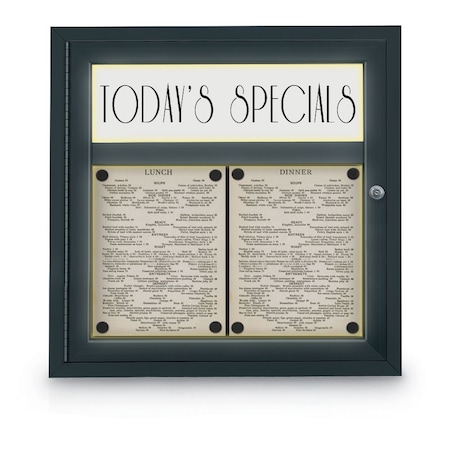 United Visual Products Sliding Door Indoor Enclosed Corkboard, 7 UV9003ACSH-SATIN-MEDGRY
